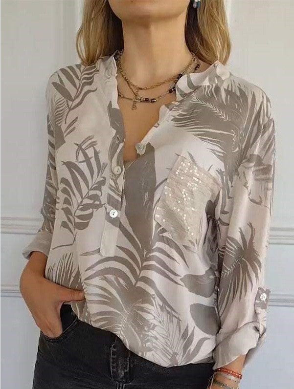 Chemisier femme à imprimé floral et sequins scintillants berg-feldt