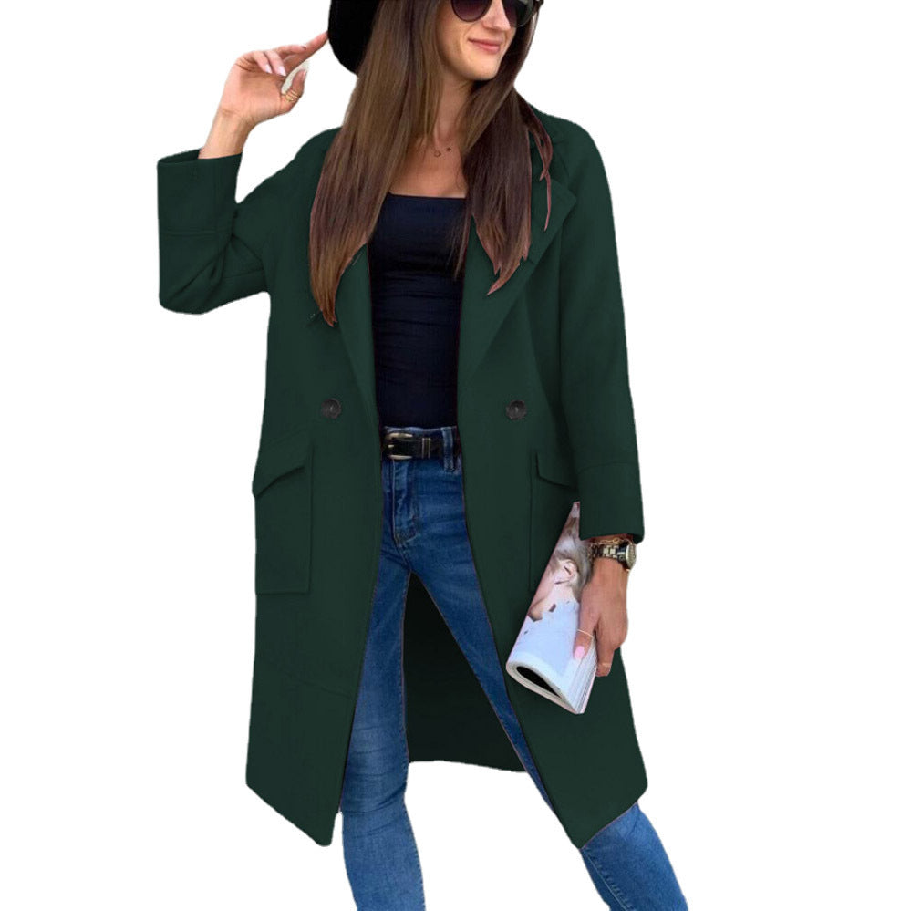 Manteau oversize décontracté pour femme avec poches modernes et revers élégant Berg-Feldt