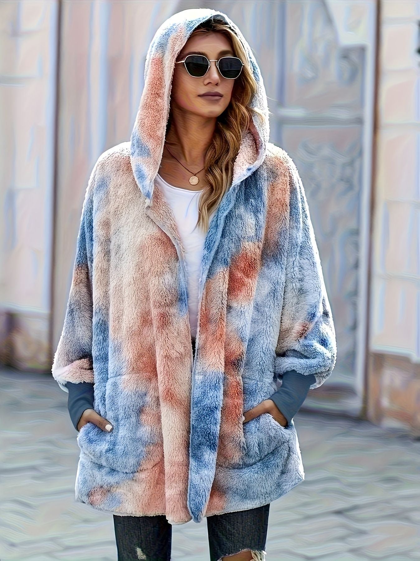 Veste à capuche douillette en fausse fourrure polaire pour femme Berg-Feldt