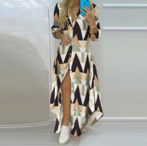 Damen Kimono-Robe mit Printdesign Berg-Feldt