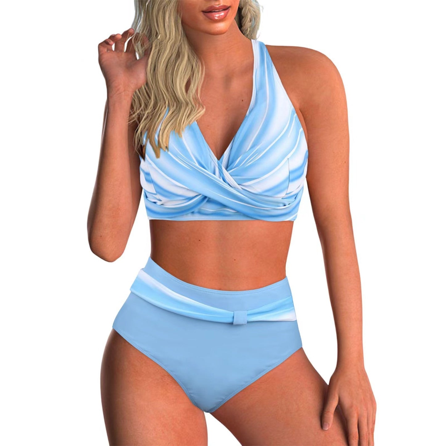 Haut de bikini cache-cœur et bas de bikini taille haute Berg-Feldt pour femme