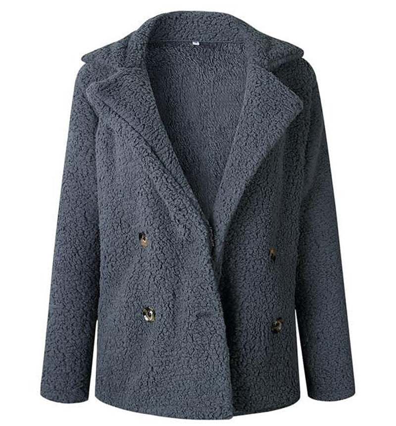 Blazer croisé bouffant en fausse fourrure pour femme Berg-Feldt