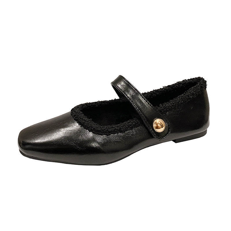 Bequeme Damen Mary Janes mit Fleecefutter von berg-feldt