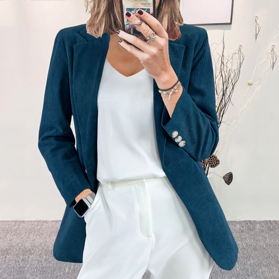 Blazer élégant femme à rayures verticales, coupe ajustée Berg-Feldt