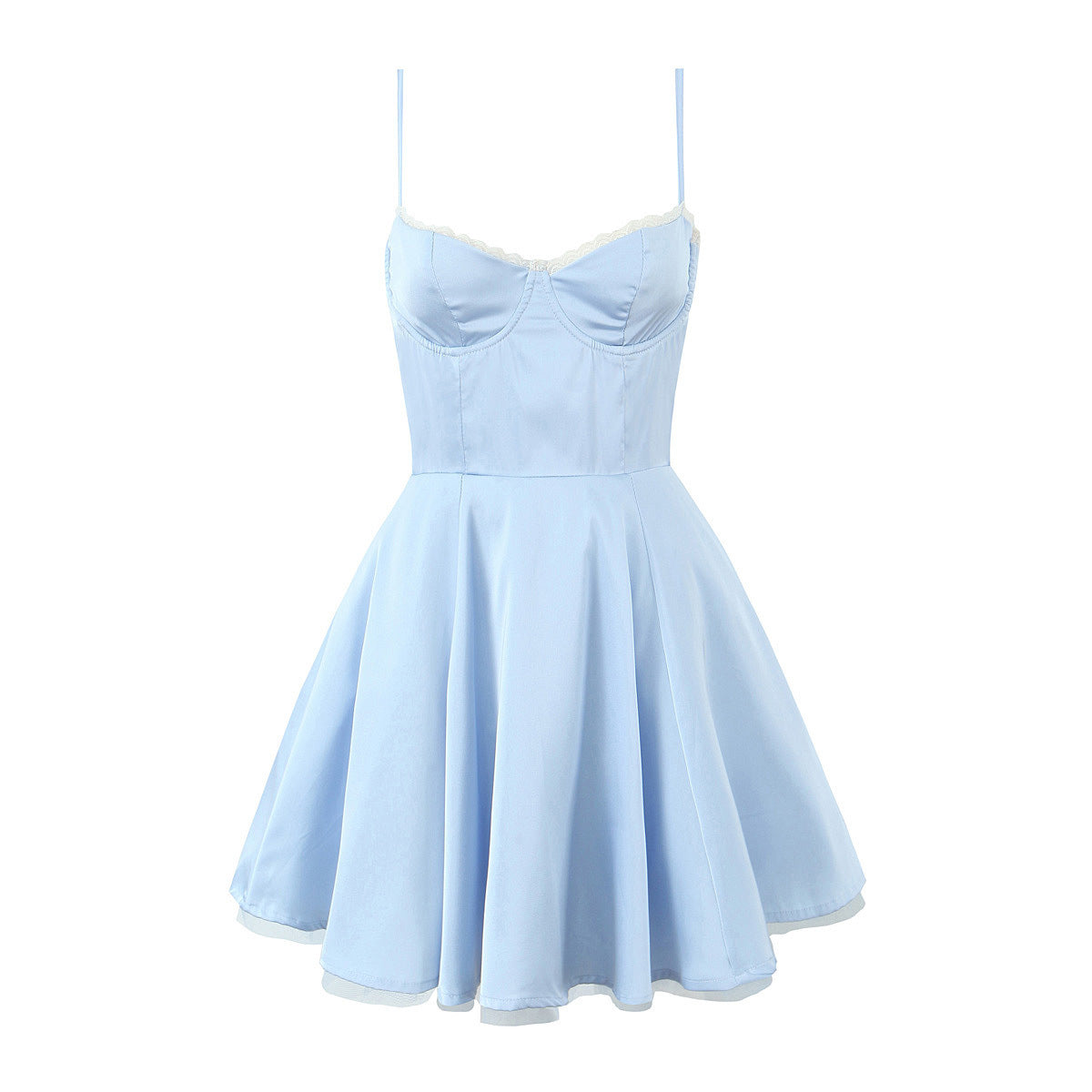 Robe évasée pour femme avec encolure en dentelle et bretelles réglables Berg-Feldt