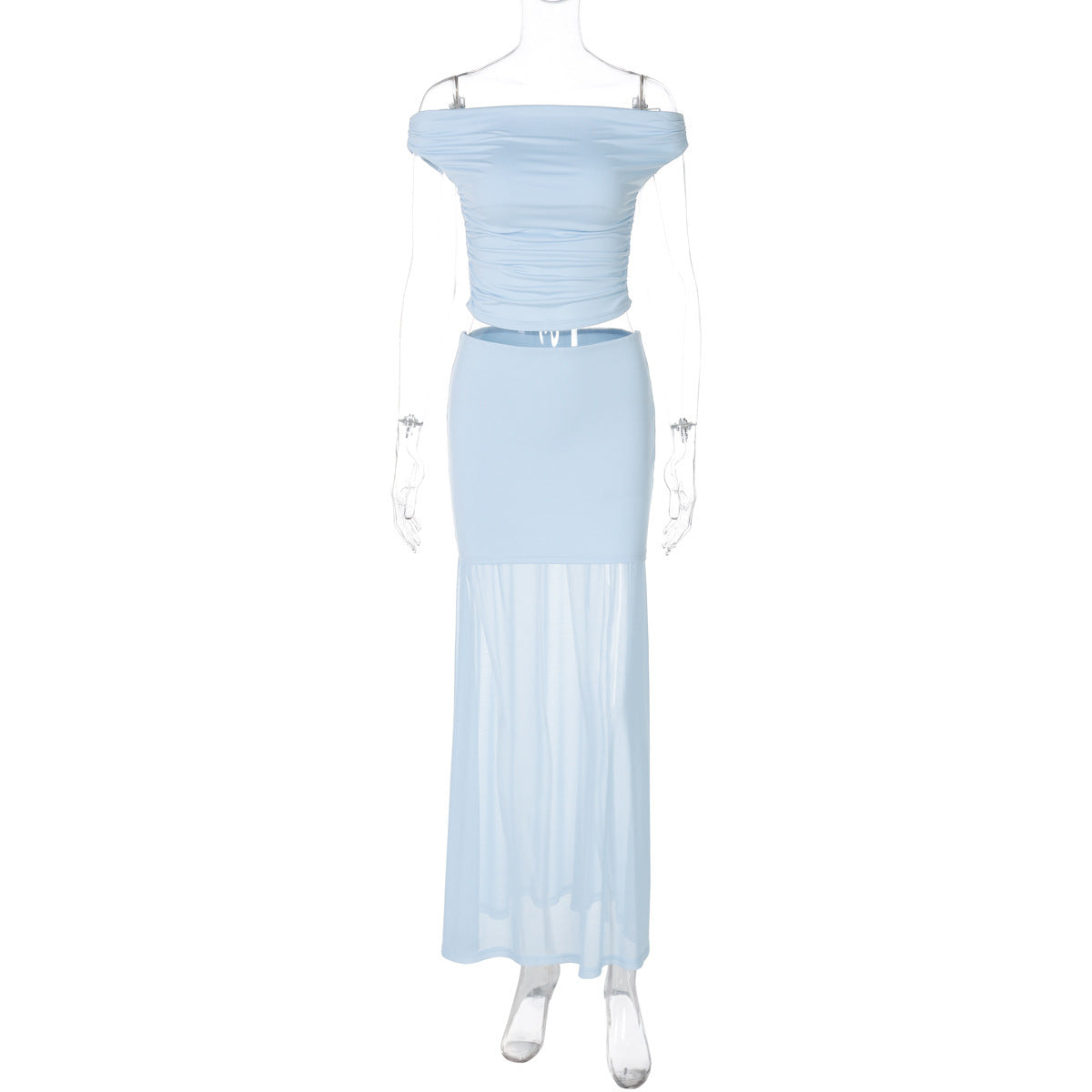 Robe longue cache-cœur épaules dénudées au design élégant de berg-feldt