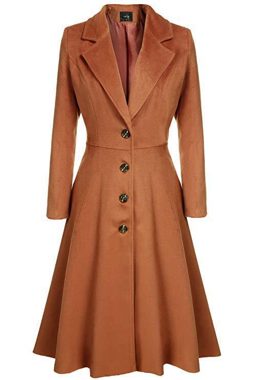 Manteau élégant en laine pour femme, coupe ajustée, manches longues Berg-Feldt