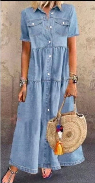Robe chemise en jean superposée Berg-Feldt pour femme