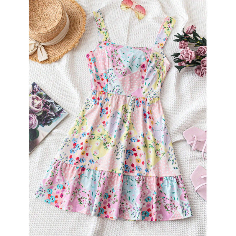 Robe longue fleurie pour femme avec ourlet à volants Berg-Feldt