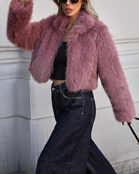 Veste courte en fausse fourrure pour femme avec fourrure douce et silhouette élégante Berg-Feldt