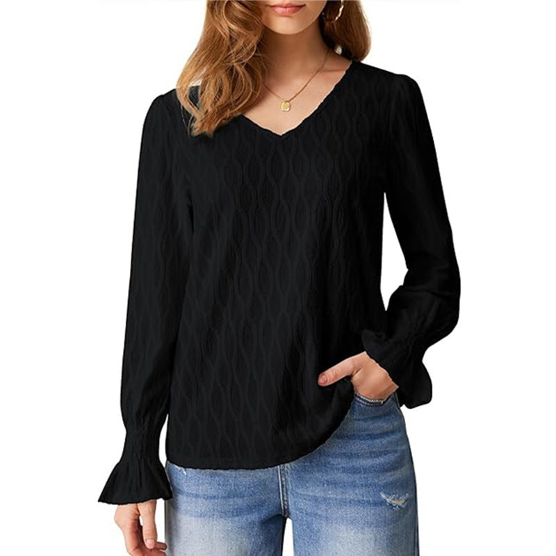 Chemisier unique pour femme avec encolure en V et motif texturé par berg-feldt