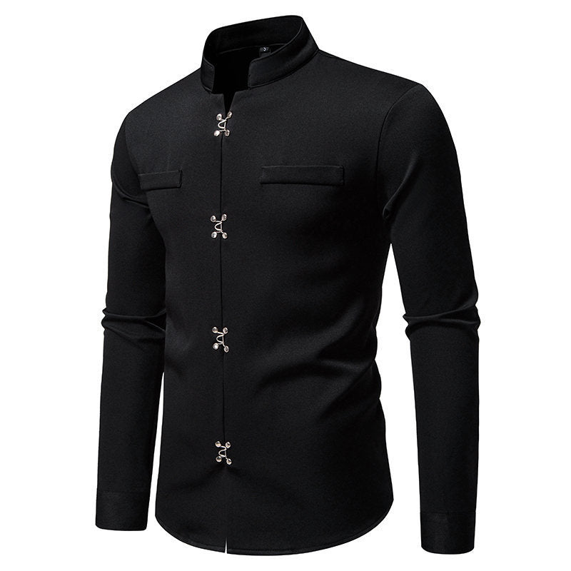 Chemise homme avec boutons décoratifs asiatiques Berg-Feldt