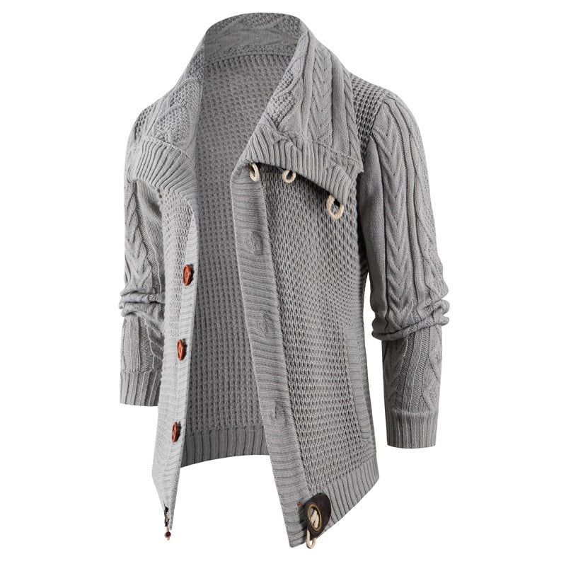 Cardigan tricoté pour homme à col montant Berg-Feldt