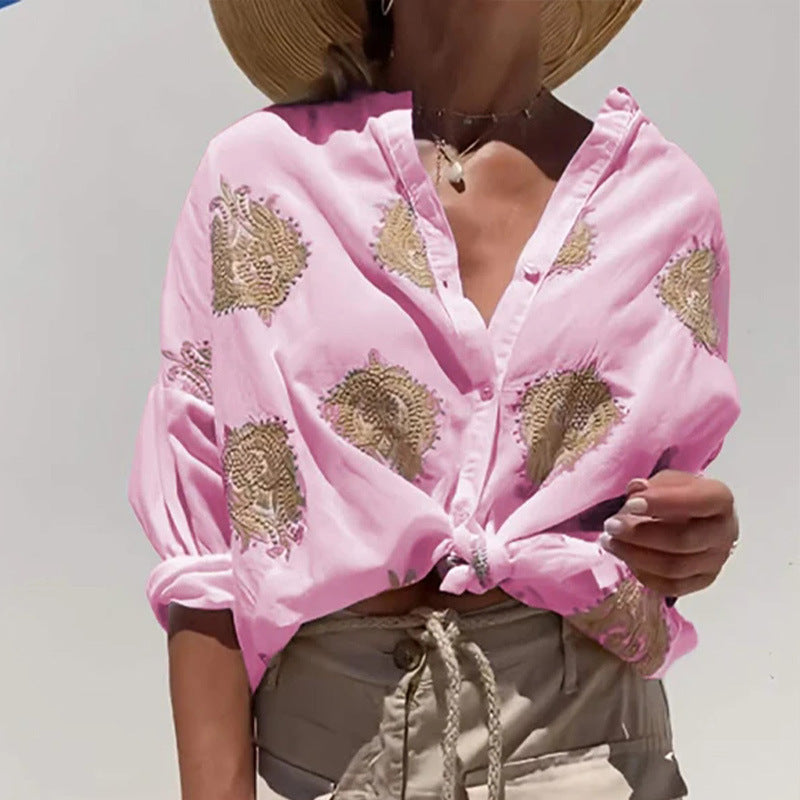 Chemisier pour femme avec broderies complexes et manches amples de berg-feldt