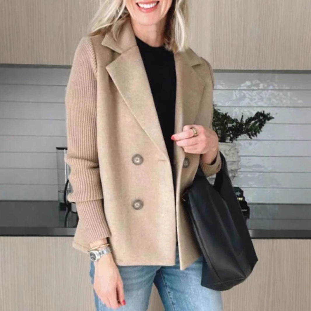 Damen Blazer croisé mode avec manches texturées Berg-Feldt