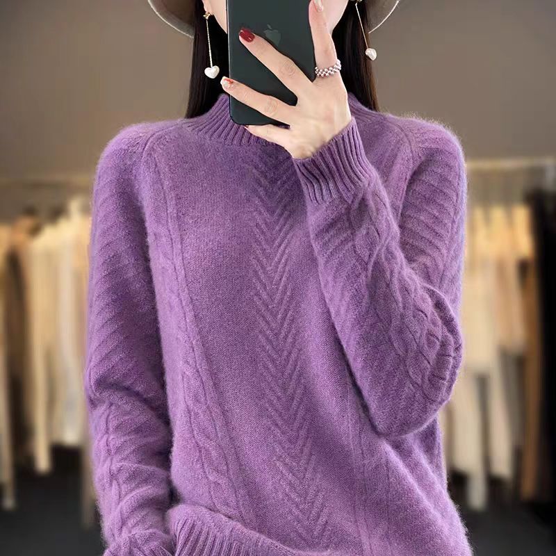 Pull torsadé pour femme avec col rond élégant Berg-Feldt