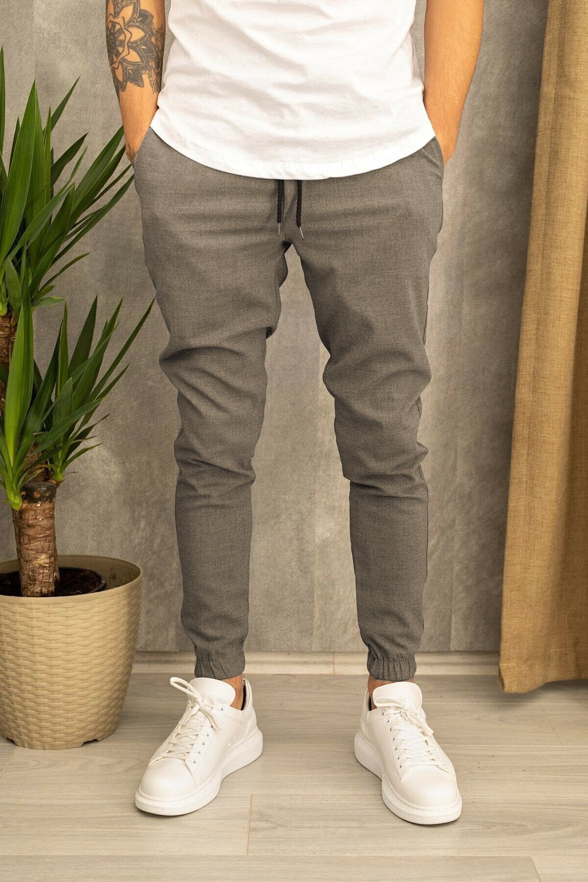 Pantalon de jogging slim pour homme avec taille élastique et poches cargo latérales Berg-Feldt