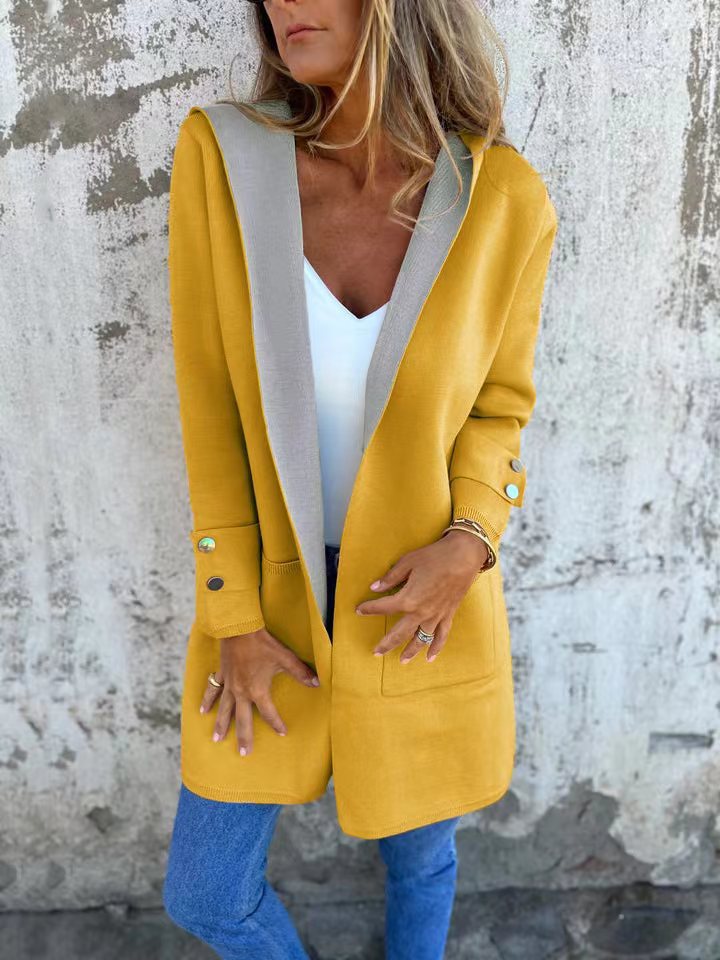 Damen Longjacke, tendance, avec capuche généreuse et poches pratiques Berg-Feldt