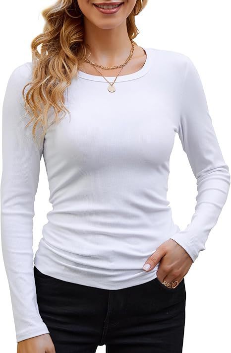 T-shirt à manches longues près du corps en fine maille côtelée pour femme de berg-feldt