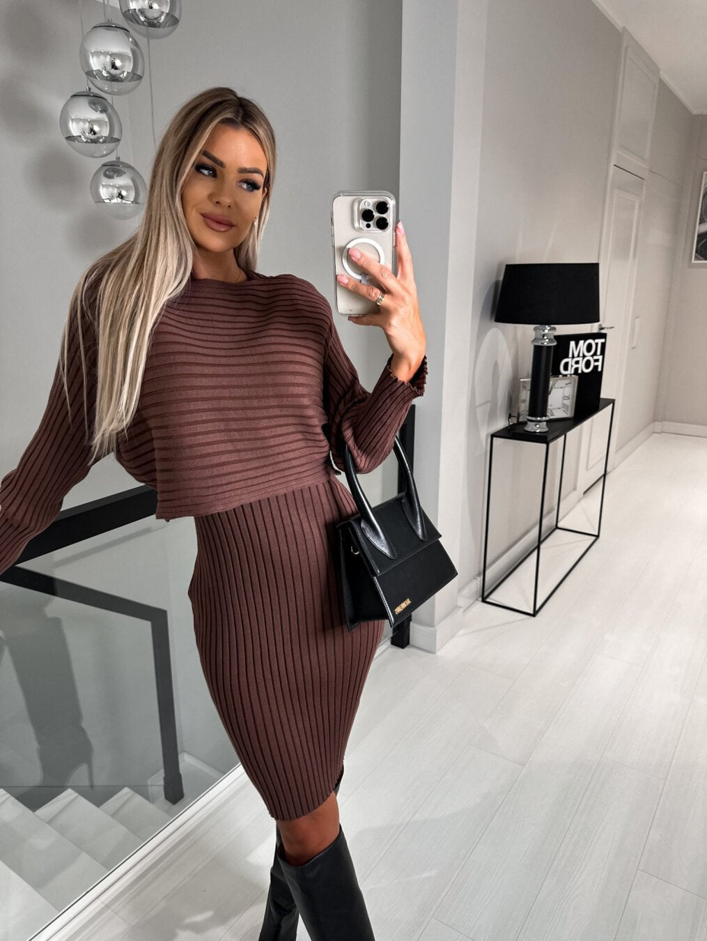 Women's Ribbed Knit Dress Set by Berg-Feldt
