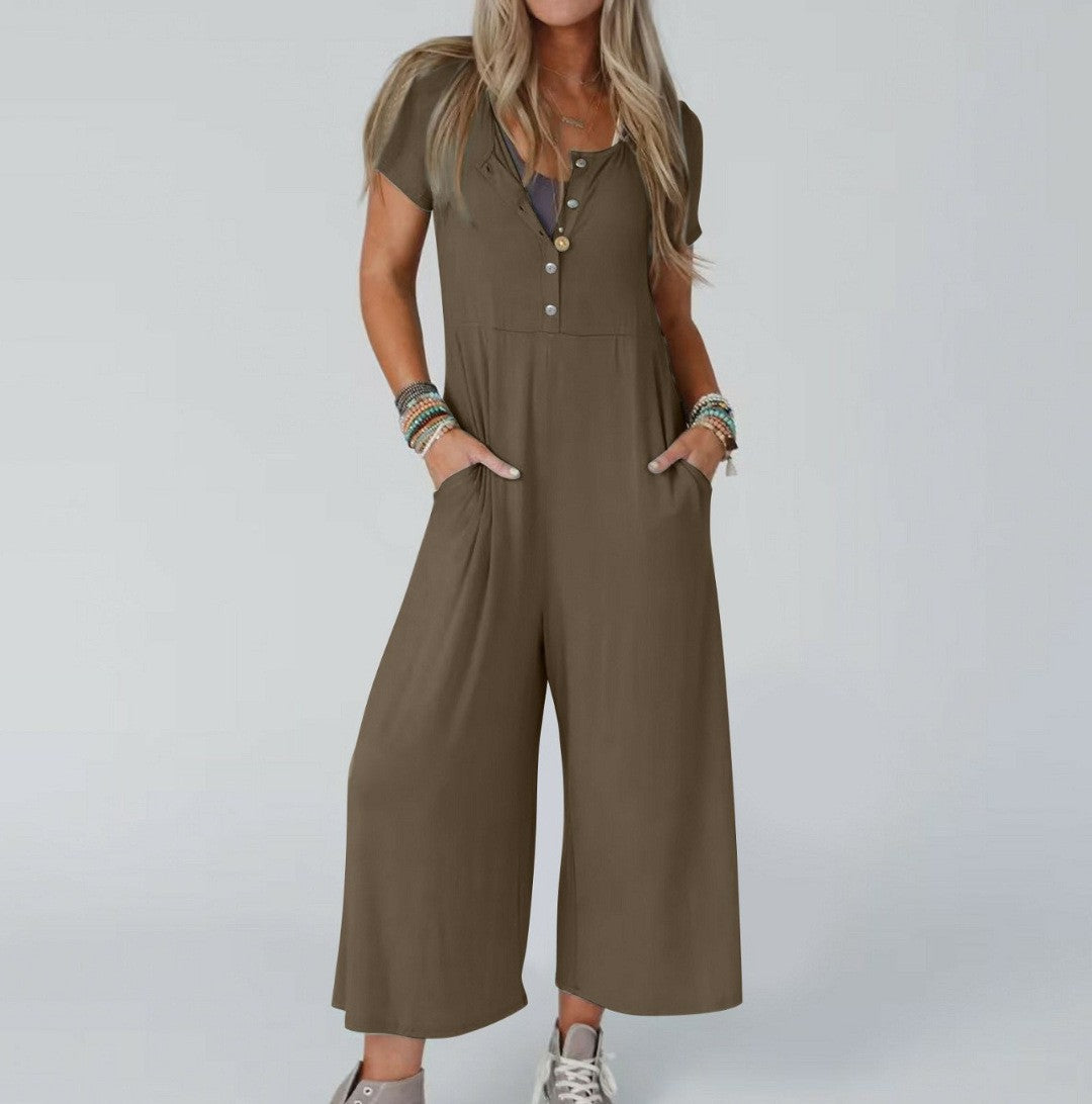 Jumpsuit für Damen mit Knopfleiste und Taschen von berg-feldt