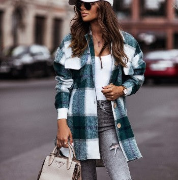 Veste-chemise à carreaux pour femme avec poches poitrine pratiques Berg-Feldt