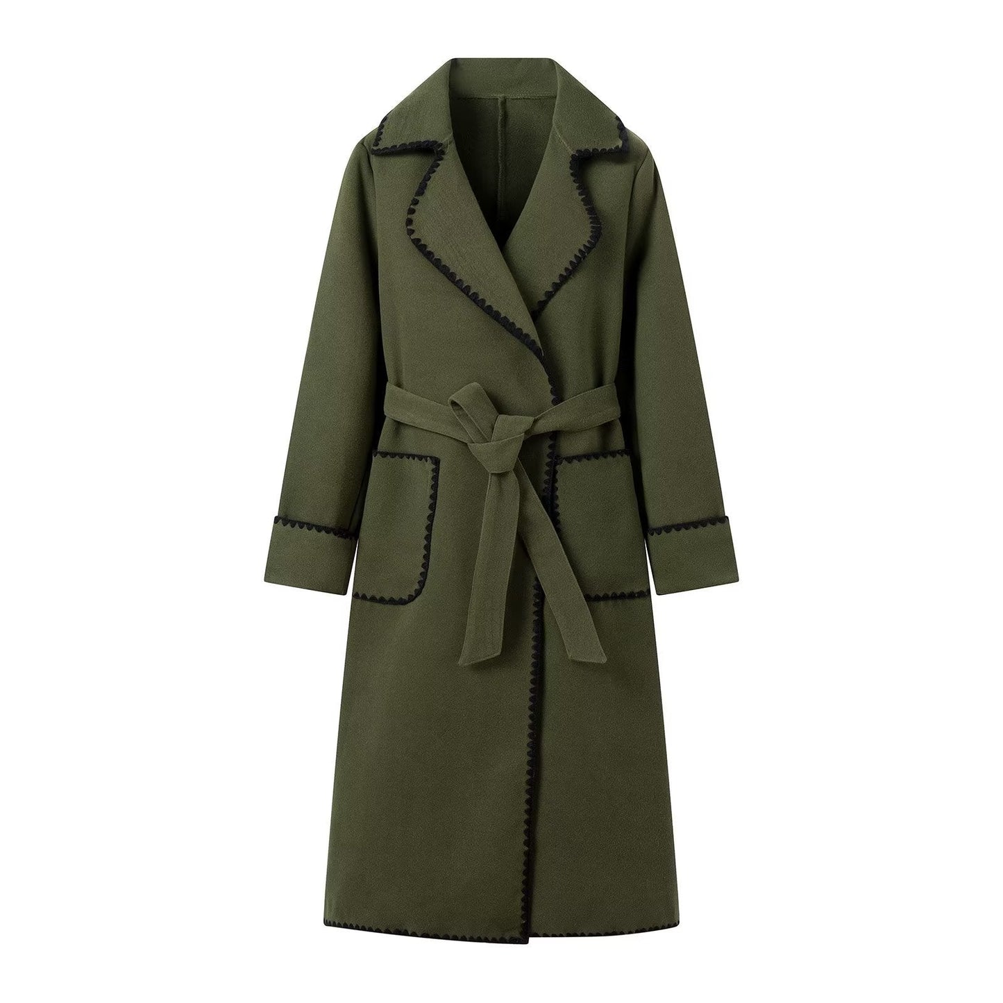 Damen élégante veste mi-saison avec ceinture décorative et poches de qualité Berg-Feldt