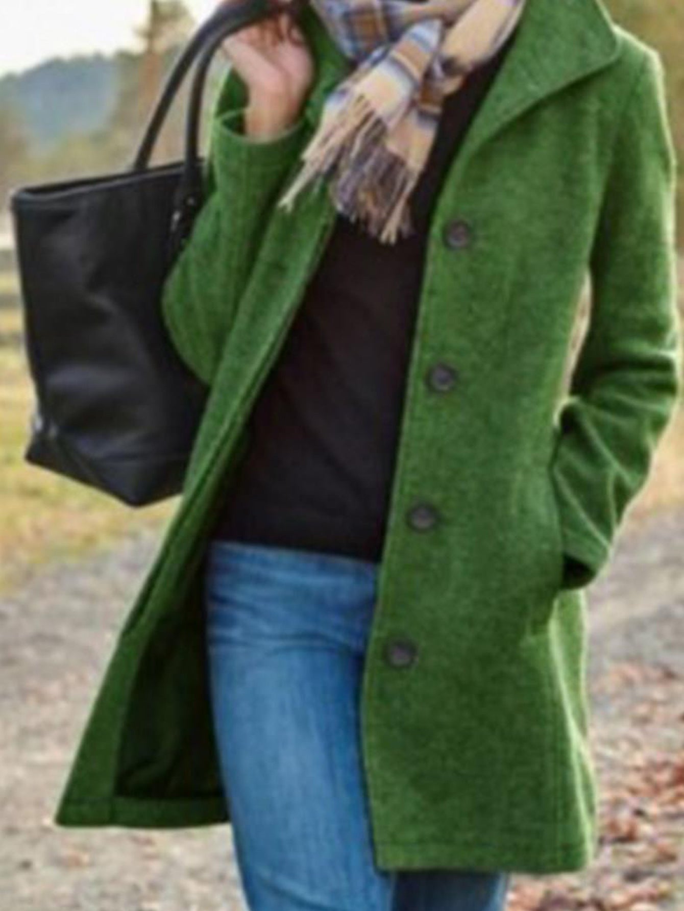 Manteau élégant en laine pour femme avec poches pratiques et revers classiques Berg-Feldt