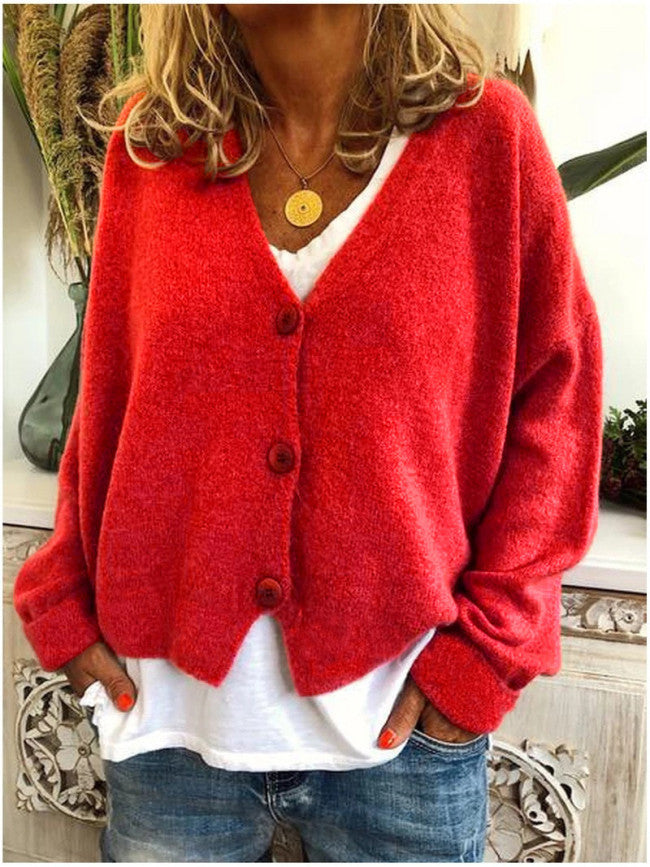 Cardigan décontracté en tricot pour femme avec devant ouvert et fermeture boutonnée Berg-Feldt