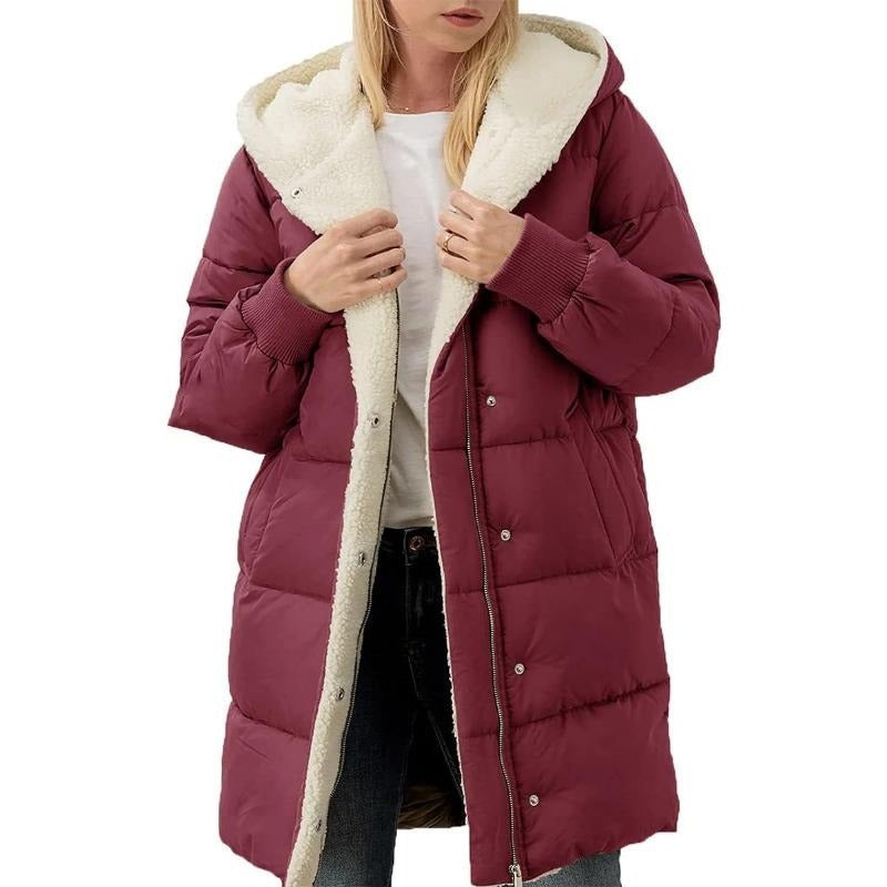 Berg-Feldt | Manteau d'hiver réversible en coton à capuche pour femme