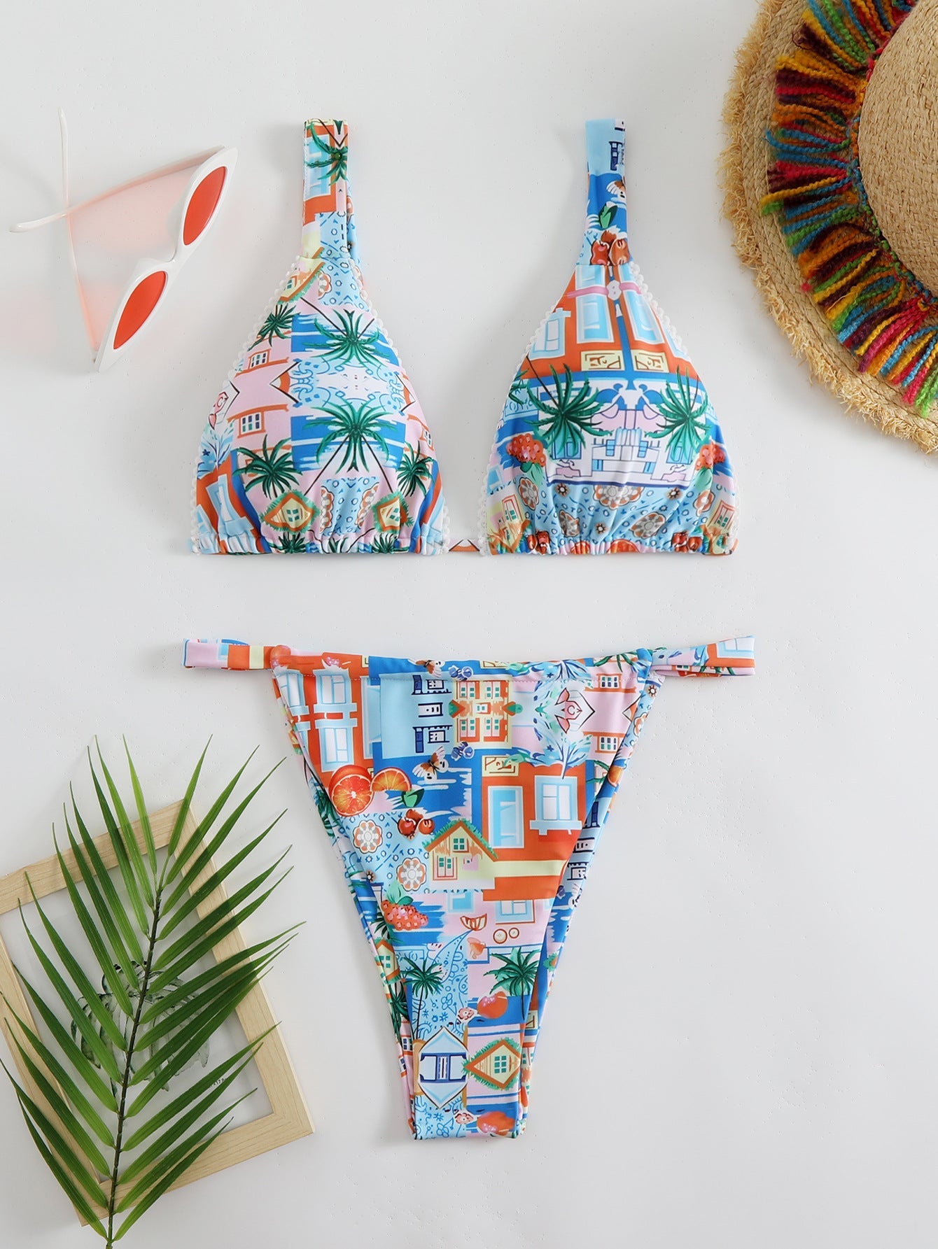 Ensemble de bikini pour femme de berg-feldt, design ludique et coupe échancrée