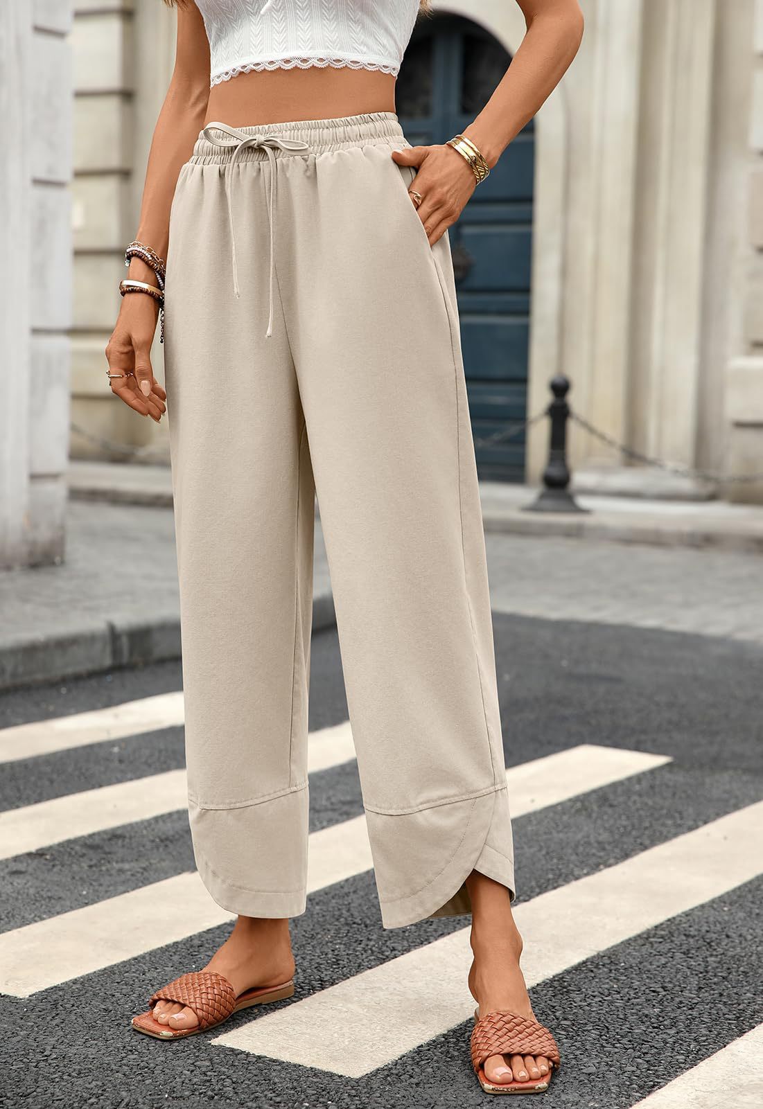 Bequeme Damen Palazzohose mit elastischem Bund und lässigem Schnitt von berg-feldt
