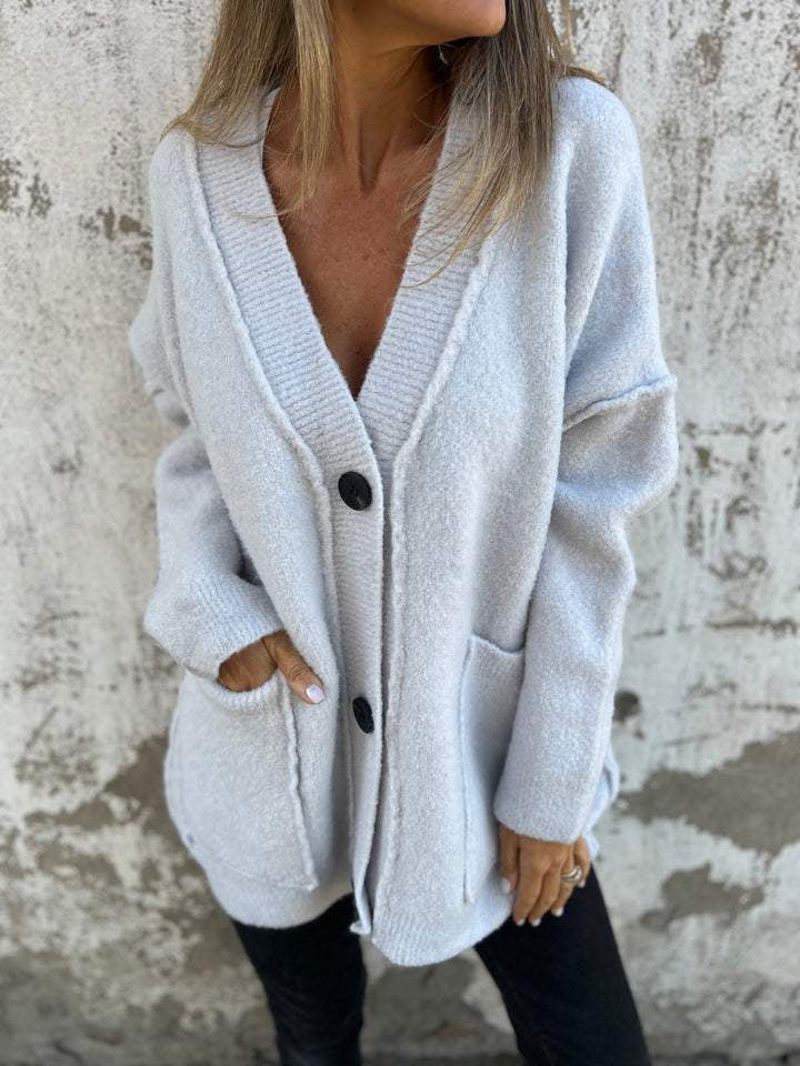 Cardigan douillet pour femmes avec grandes poches et boutons décoratifs Berg-Feldt