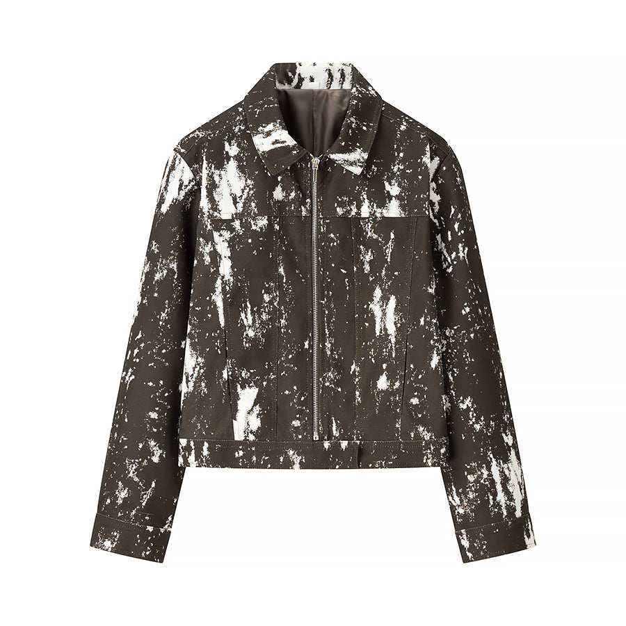 Veste courte à imprimé abstrait berg-feldt pour femme