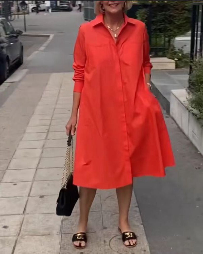 Élégante robe chemise à poches de berg-feldt
