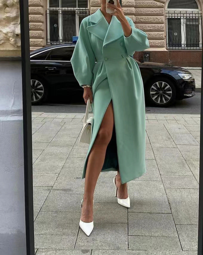 Berg-Feldt | Langer Trenchcoat für Damen - Reverskragen