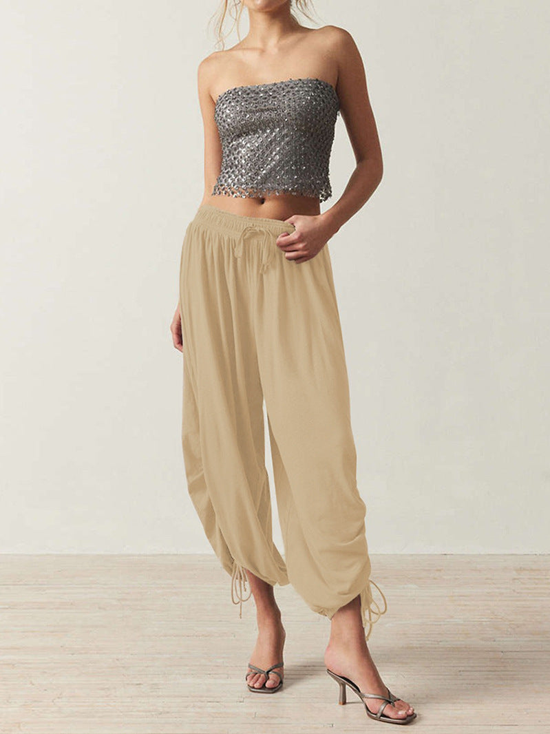 Pantalon sarouel ample femme avec taille élastique et cordon de serrage Berg-Feldt