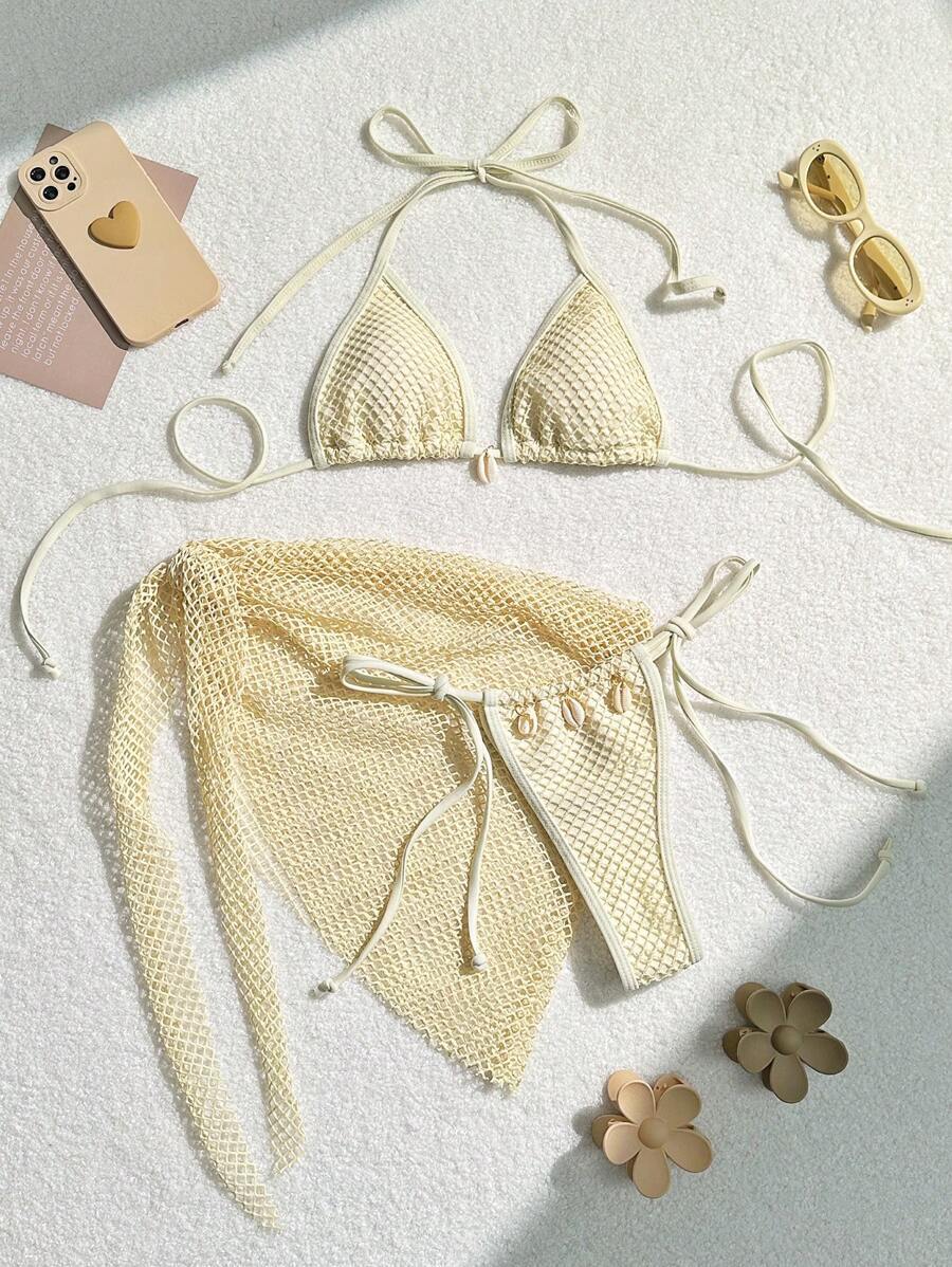 Ensemble de bikini pour femme de berg-feldt, au look résille tendance et aux détails de bijoux raffinés