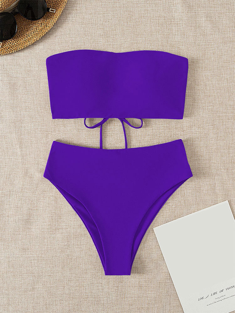 Ensemble bikini pour femme avec haut bandeau et bas taille haute berg-feldt