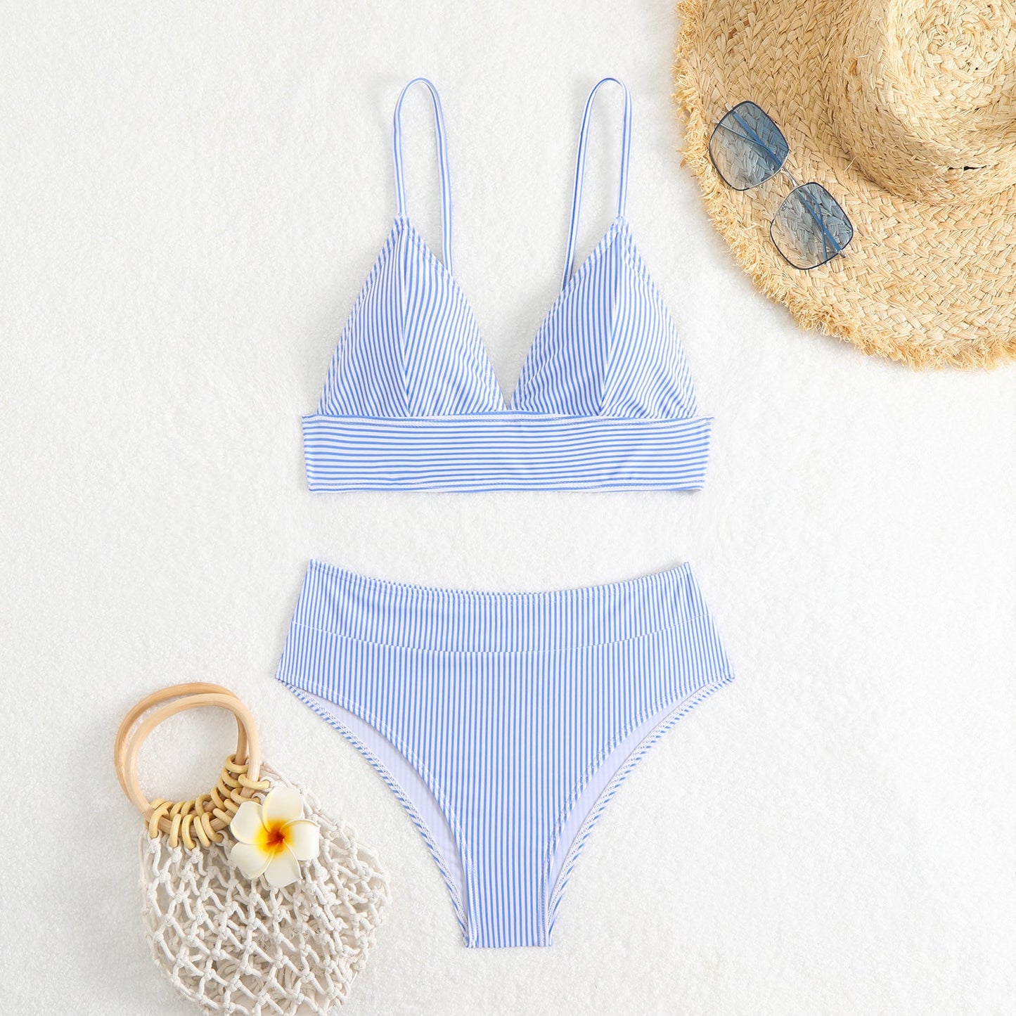 Ensemble de bikini taille haute à fines bretelles berg-feldt pour femme