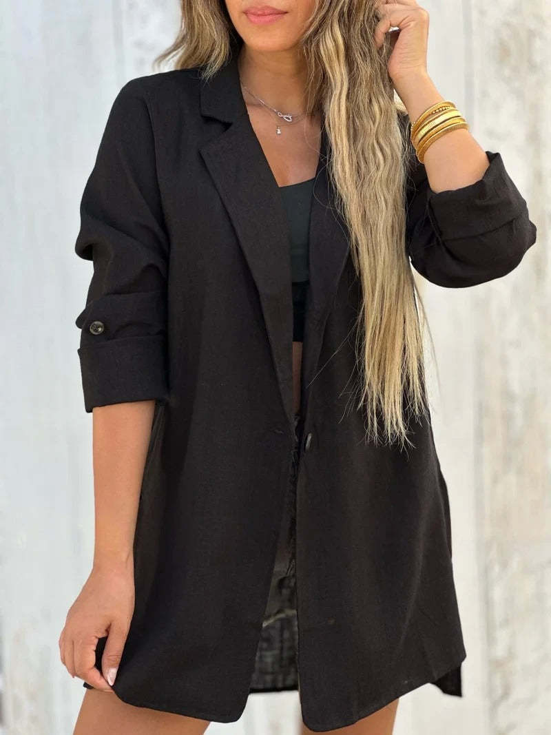 Robe blazer légère pour femme avec bras enveloppants et boutons de berg-feldt