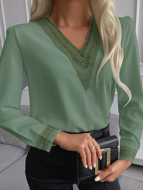 Damen-Blouse élégante avec dentelle Berg-Feldt