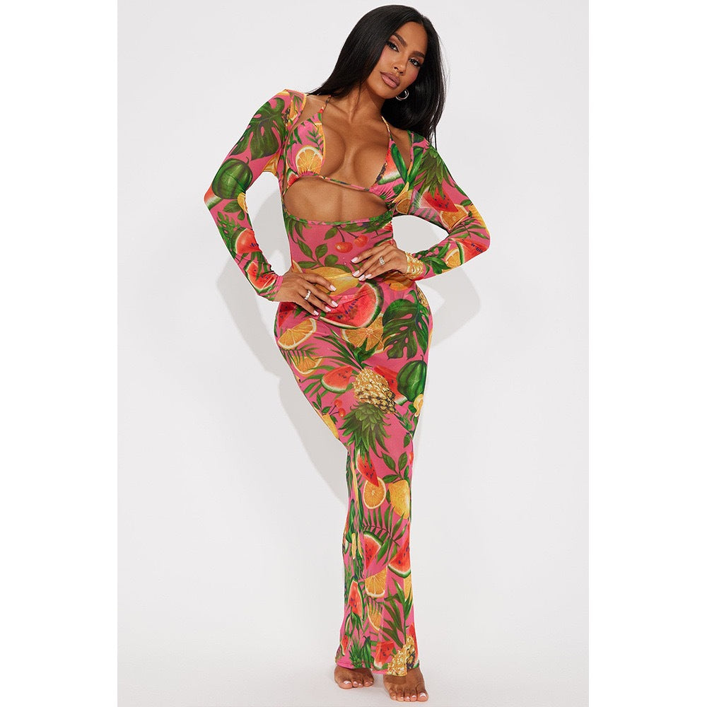 Robe longue maxi décolletée pour femme de berg-feldt