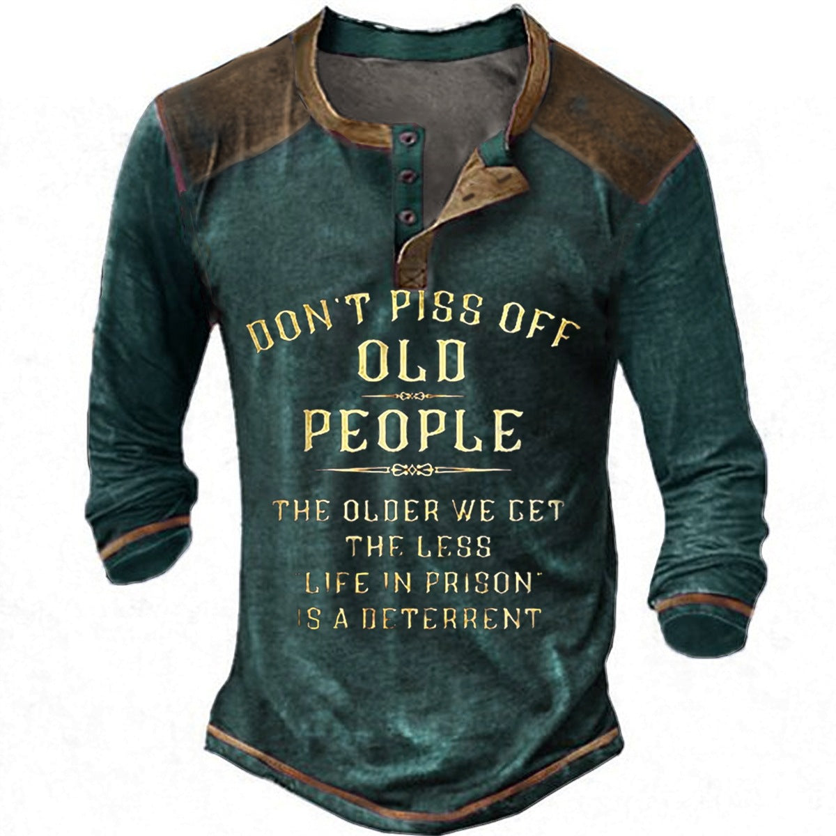 T-shirt décontracté à manches longues pour homme avec impression originale Berg-Feldt