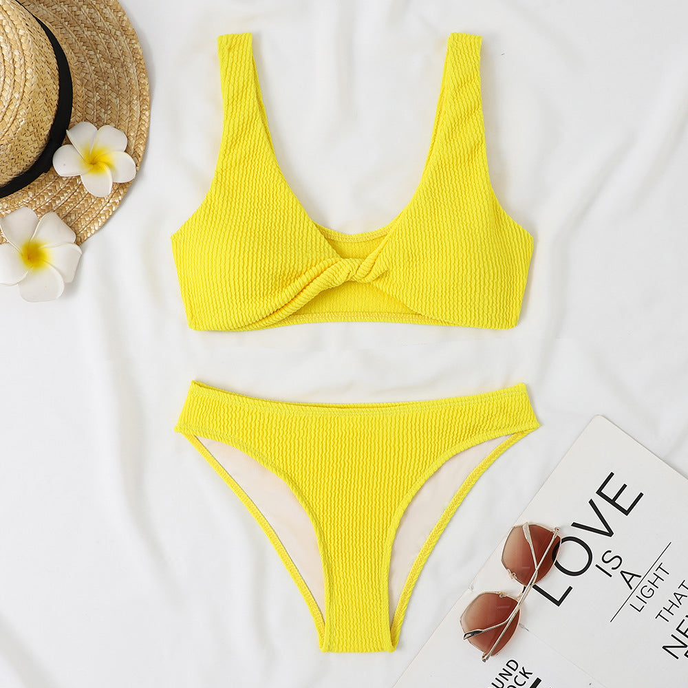 Ensemble de bikini femme Berg-feldt avec devant torsadé texturé 1750839428