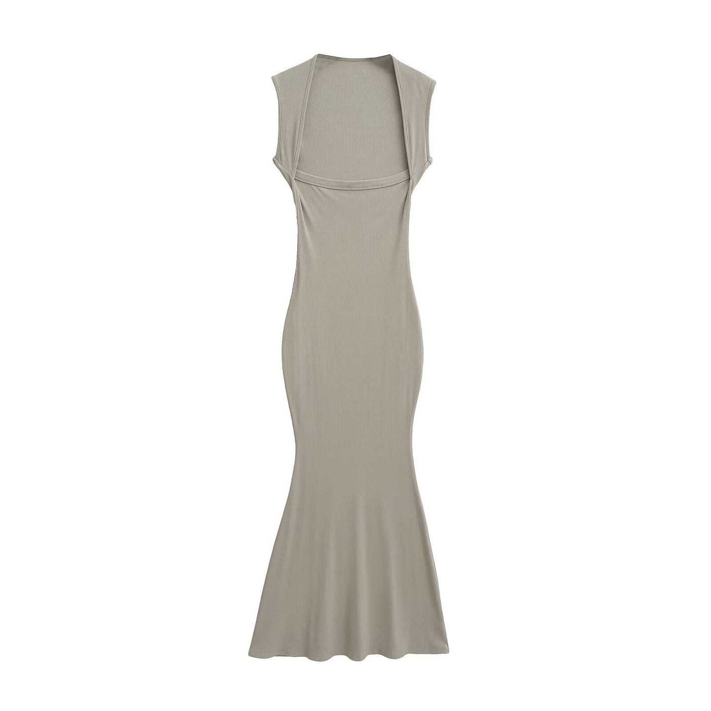 Robe longue côtelée à manches courtes Berg-Feldt pour femme