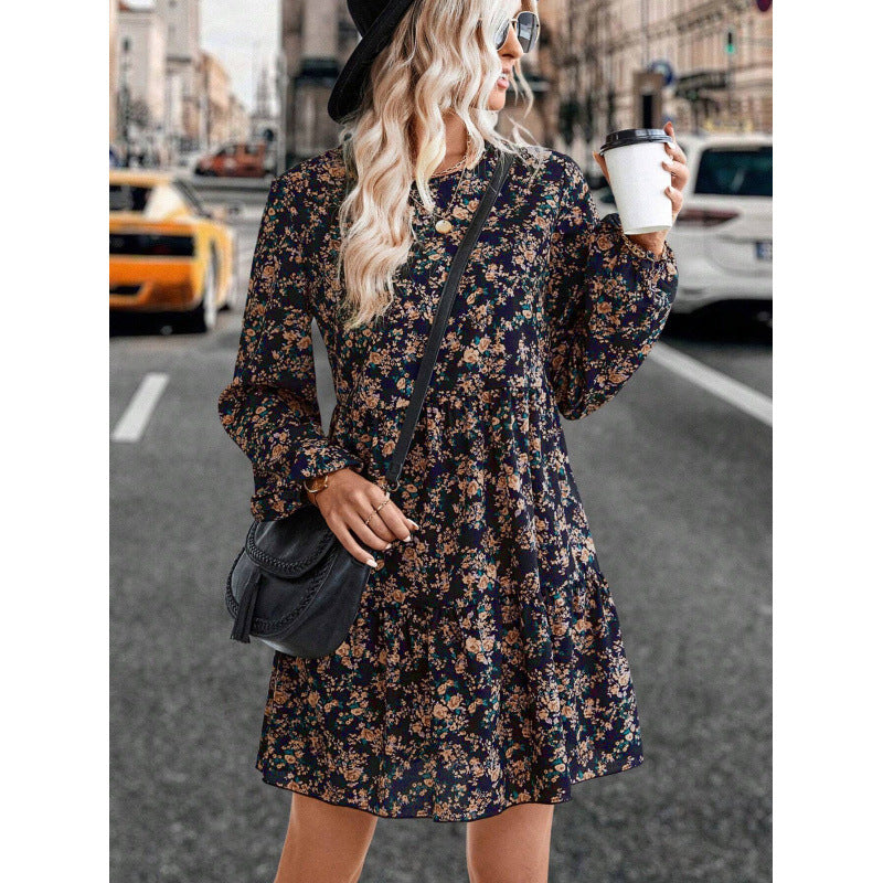 Berg-feldt Robe courte étagée à imprimé animal pour femme