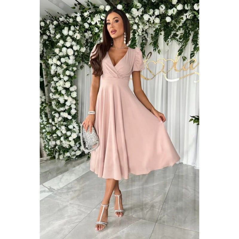 Damen robe midi élégante trapèze avec plis doux Berg-Feldt