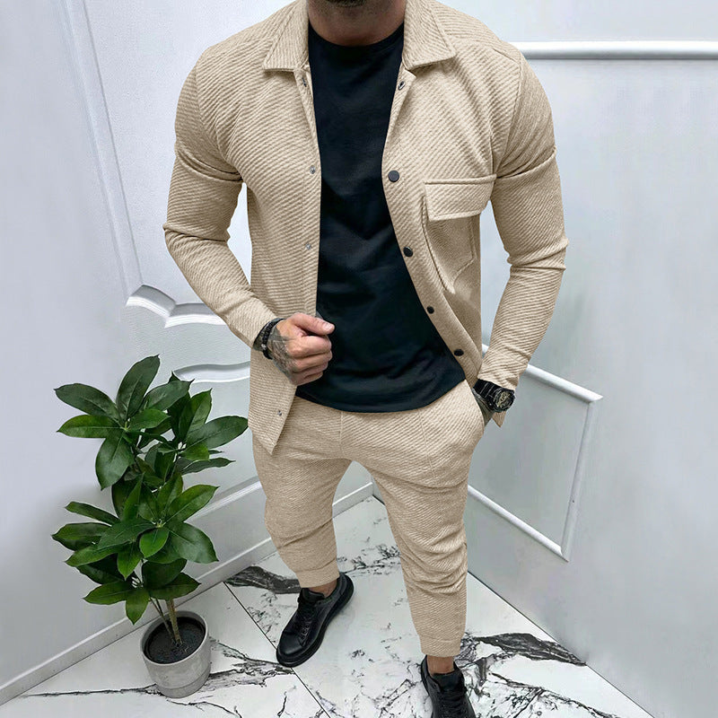 Ensemble décontracté pour homme avec haut texturé et coupe confortable Berg-Feldt