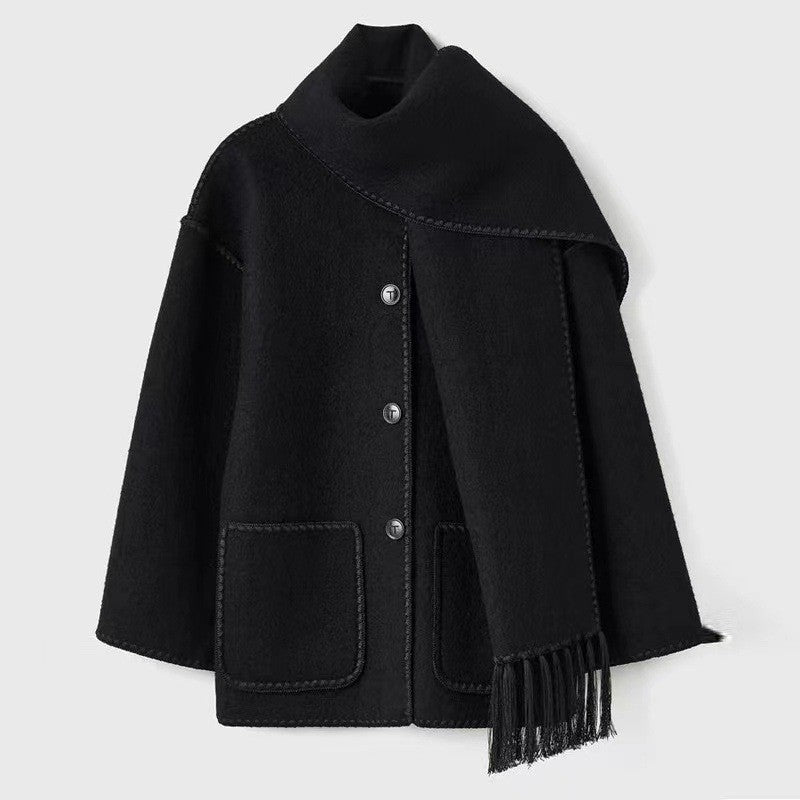 Damen Oversized Strickjacke mit Fransen und Taschen Berg-Feldt